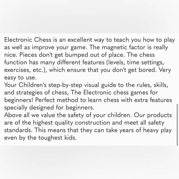 Chess Electronic Chess Set | Chess Sets for Adults | Chess Set for Kids - Picture 7 of 7